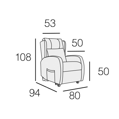 sillon relax caruso medidas