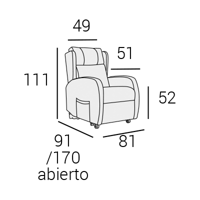 Sillon Levantapersonas Relax Dayton - Electrico 3 motores