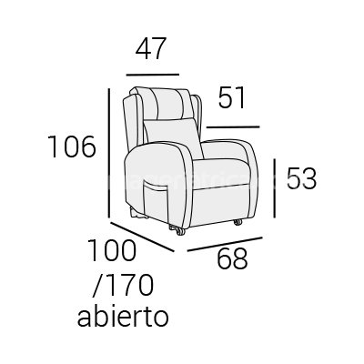 sillon relax reclinable 2 motores