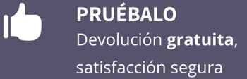 Pruébalo, devolución gratuita